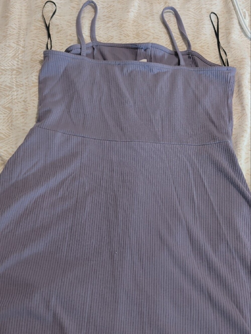 Double Zero Lavender Ribbed Button-Front Mini Dress - Picture 3 of 3